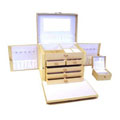 Milan Collection Ivory Leather Jewelry Box