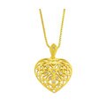 Goldkist 18k Gold over Silver Heart Necklace