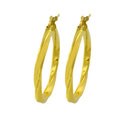 Goldkist 18k Gold over Silver Swirl Earrings