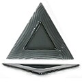Fusion Charcoal Triangle Textured Rim Plate (Case of 6)