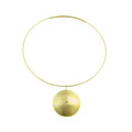 Goldkist 18k Gold over Silver Disc Necklace