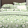 Silhouette Green Floral Decorative Pillow Set