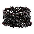 Multi-row Garnet Chip Stretch Bracelet