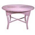 Casco Bay Soft Pink Wicker Dining Table