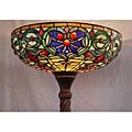 Tiffany-style Stained Glass Torchiere Floor Lamp