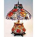 Tiffany-style Stained Glass Base Light Table Lamp