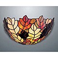 Tiffany-style Stained Glass 'Leaf' Wall Sconce