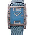 Burgi Topaz Genuine Karung Snake Skin Strap Watch