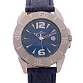 August Steiner Men's 'Racing' Shark Strap Watch