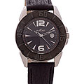 August Steiner Men's 'Racing' Shark Strap Watch