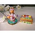 Limoges Rabbit Gardener/ Flower Box Keepsake Set