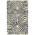 Hand-tufted Zebra Wool Rug (5' x 8')