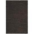 Hand-woven Shaggy Brown Wool Rug (4' x 6')