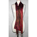 Red/ Multi Classic Silk Scarf (India)