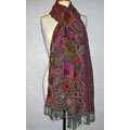 Plum Floral Shawl (India)