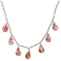 Sterling Silver Cherry Quartz Briolette Necklace