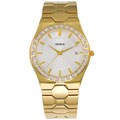 Geneve Men's Goldtone Cubic Zirconia Watch