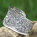 Sterling Silver 'Frangipani Princess' Bracelet (Thailand)