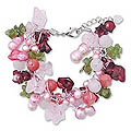 Pearl/ Rose Quartz Bracelet 'Sea Treasure' (Thailand)