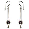 Amethyst Earrings 'Morning Dew' (Indonesia)