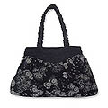 Cotton Handbag 'Floral Night' (Thailand)