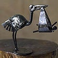 Handmade 'Sweet Wait' Iron Sculpture (Peru)