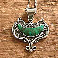 Chrysocolla Necklace 'Inca Goblet' (Peru)