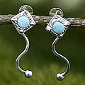 'Fly a Kite' Handmade Amazonite Earrings (Peru)