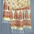 Garden of Love Silk Shawl (India)