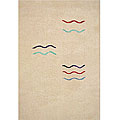 Sequence Ivory Contemporary Area Rug (7' x 9')