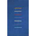 Hand-tufted Stripes Blue Wool Rug (5' x 8')