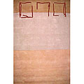 Hand-tufted Deco Square Ivory Wool Rug (2' x 4')
