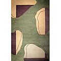 Hand-tufted Village Green Wool Rug (8' x 11')