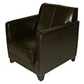Milan Dark Brown Leather Club Chair