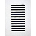 Hand-tufted Trax White Wool Rug (2' x 7'6)