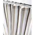 Moderno Blue Stripe Canvas Shower Curtain