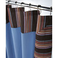 Luggage Stripe Border Canvas Shower Curtain