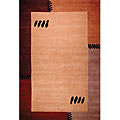 Hand-tufted Patchwork Wool Rug (5' Round)