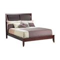 Cypress Faux Leather Dark Java Cal King Sleigh Bed
