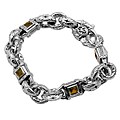Scott Kay Silver Citrine Engraved Bracelet