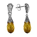 Scott Kay Silver Quartz 1/3ct TDW Diamond Earrings