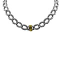 Scott Kay Sterling Silver and 18k Gold Necklace