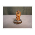 Limoges Hand-painted Sitting Dog Keepsake Box