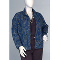 Reality Plus Women's Plus Size Embroidered Denim Jacket