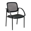 Office Star Screen Back Leather Guest Chair