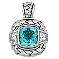 Scott Kay Silver Topaz 1/2ct TDW Diamond Pendant (H, I1)