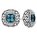 Scott Kay Silver Topaz 7/8ct TDW Diamond Earrings (H, I1)