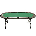 Fold-away Green Felt Texas Hold 'Em Poker Table