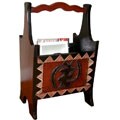 Handmade Magazine Rack with Handle (Ghana)