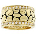 Goldtone Bali Cubic Zirconia Eternity Ring